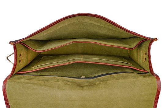 The Retro Vintage™ Leather Messenger Bag – Handmade Laptop Briefcase